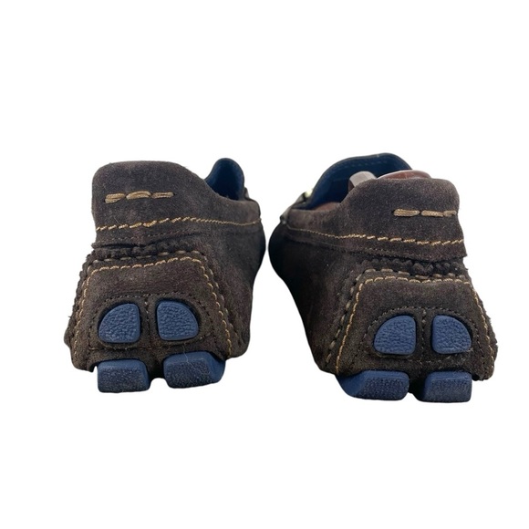 TED BAKER MONNER LOAFER Men 11 Brown Suede Driving Shoe Metal Horse Bit Slip On - Picture 7 of 15